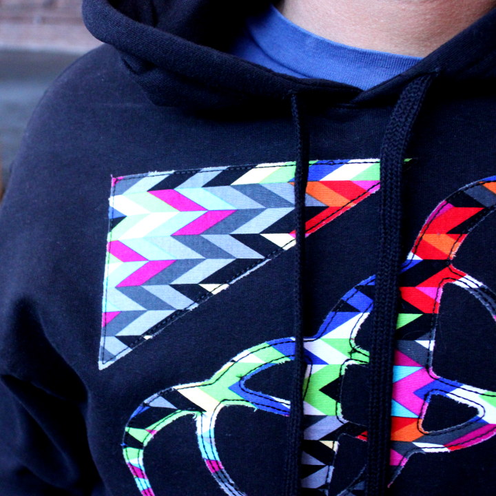 applique hoodie detail example