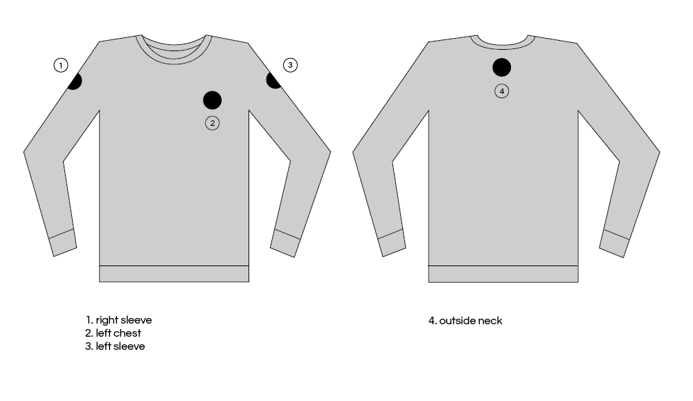 Embroidered Patch Placement Options Apliiq