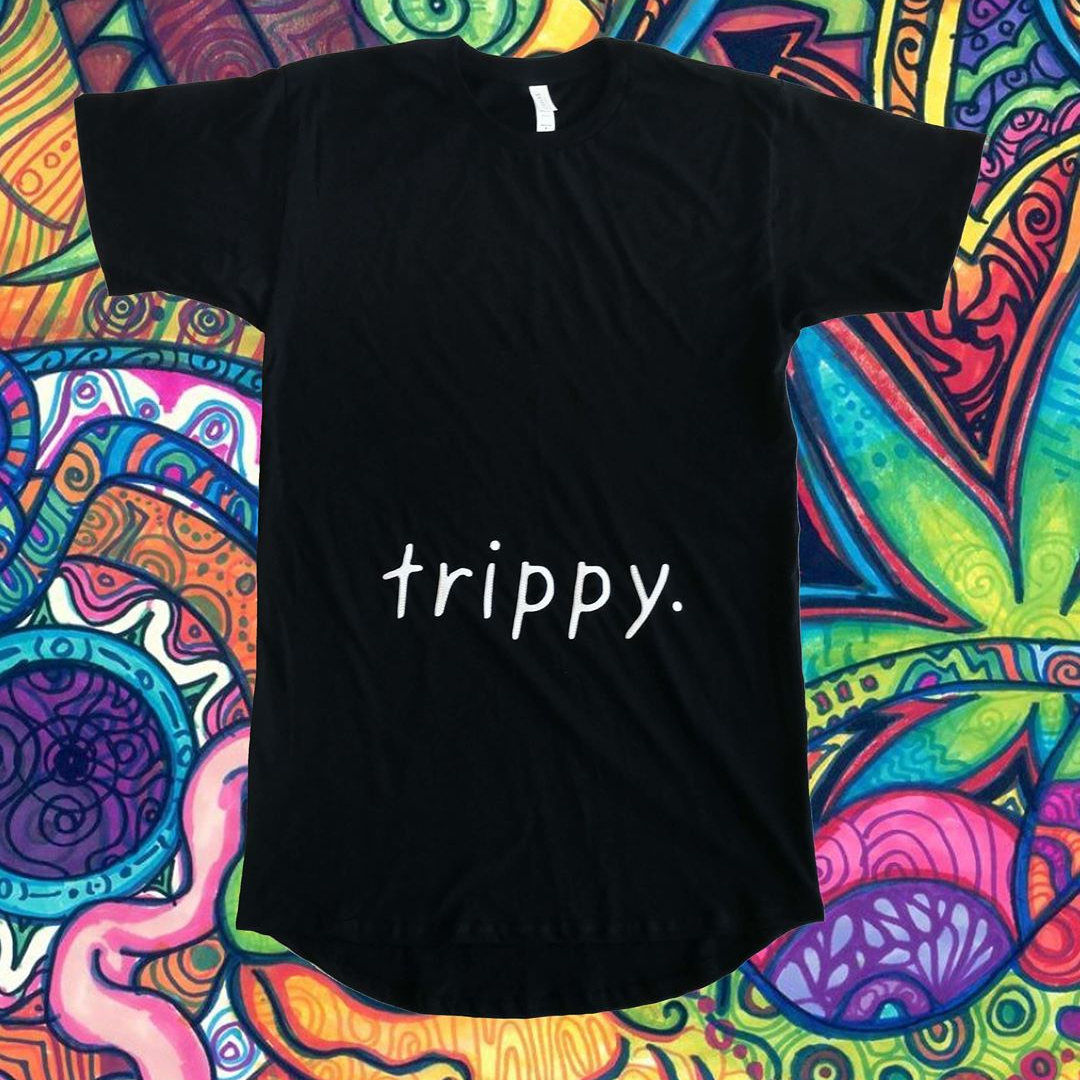 trippy printed long tee