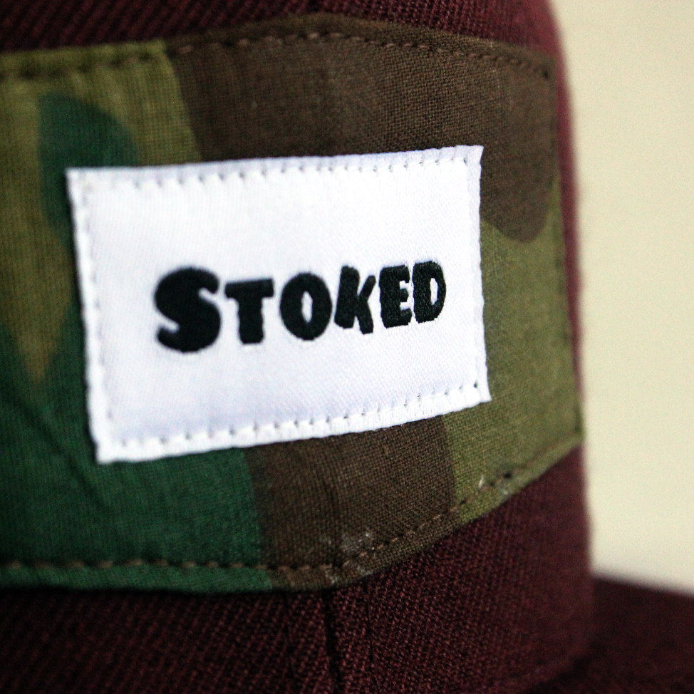 another example of a custom hat with woven label