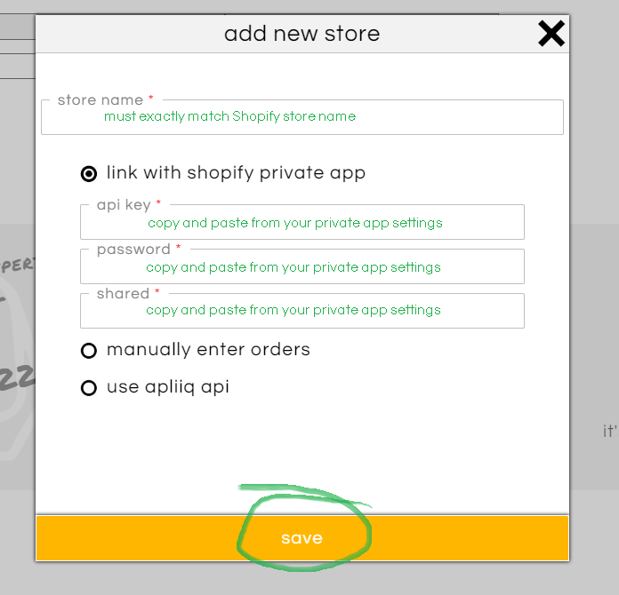 step 2 setting up apliiq dropshipping store
