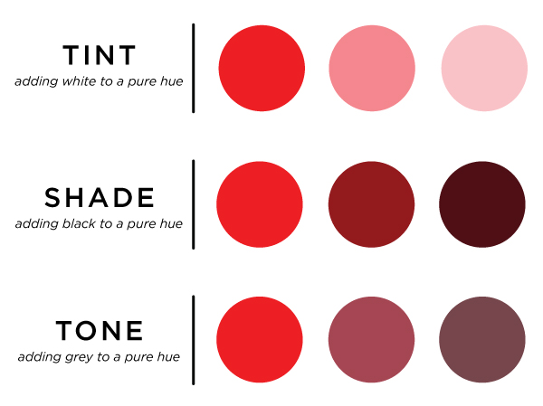examples of tints and shades